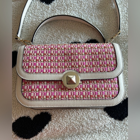 Pink and White Kate Spade purse - Picture 2 of 9